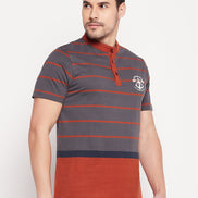 Rust Henley T-shirt - clubyork