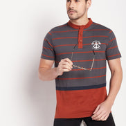 Rust Henley T-shirt - clubyork