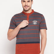 Rust Henley T-shirt - clubyork
