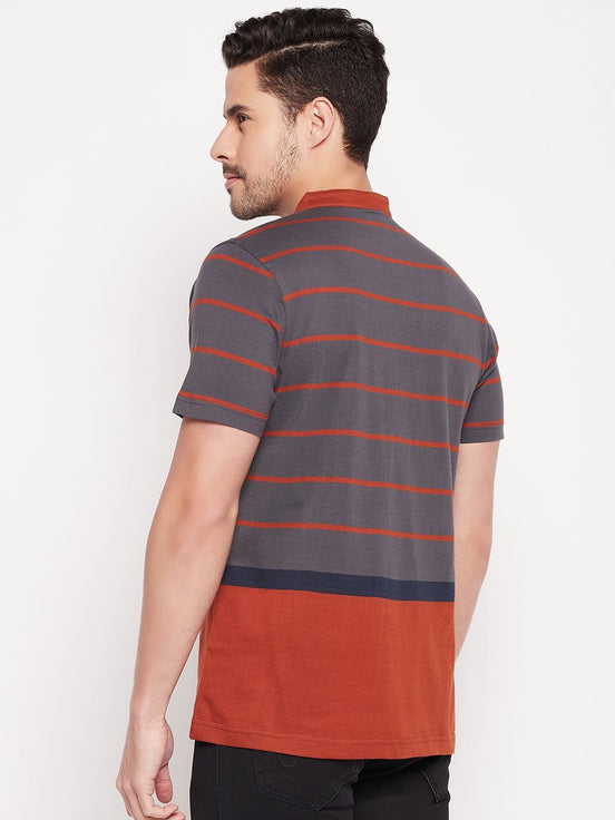 Rust Henley T-shirt - clubyork