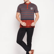 Rust Henley T-shirt - clubyork