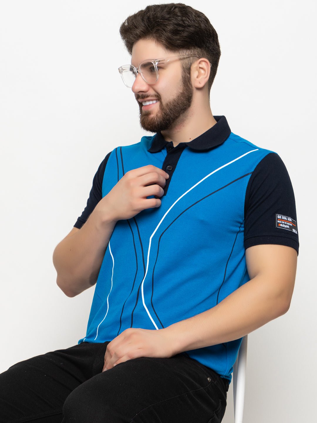 Teal Blue Polo T-Shirt - clubyork