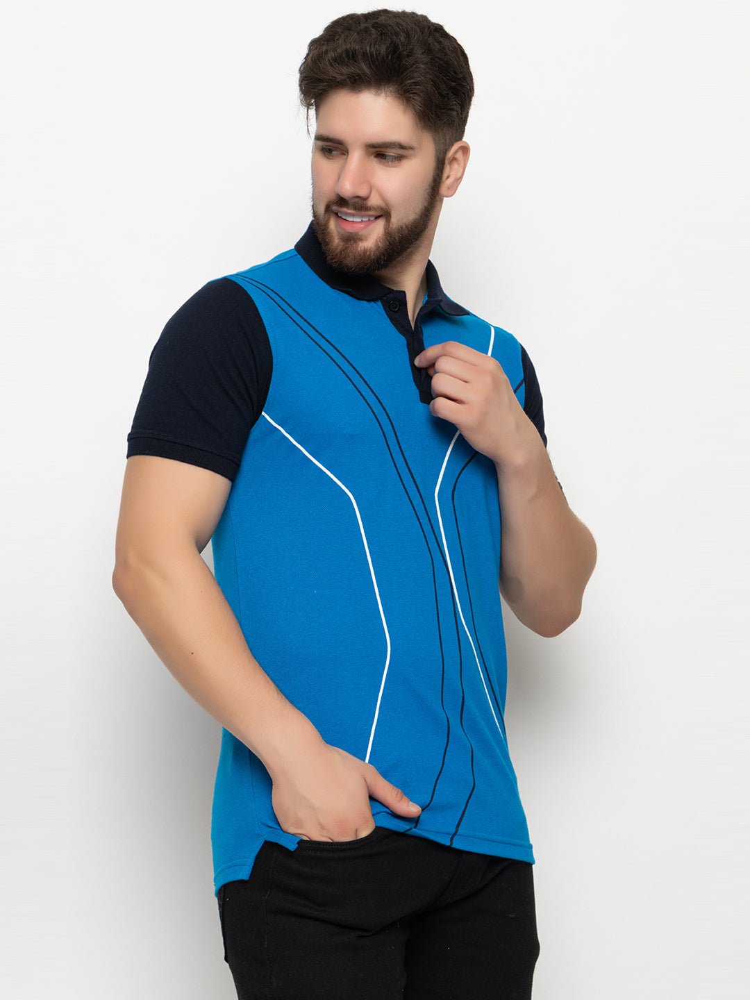 Teal Blue Polo T-Shirt - clubyork