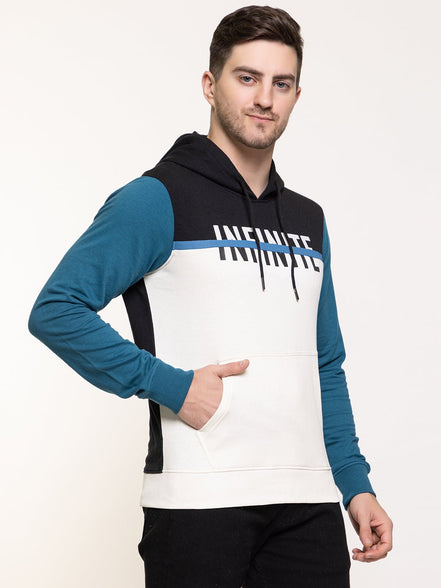 Teal Colorblocked Hooded Sweatshirt - clubyork