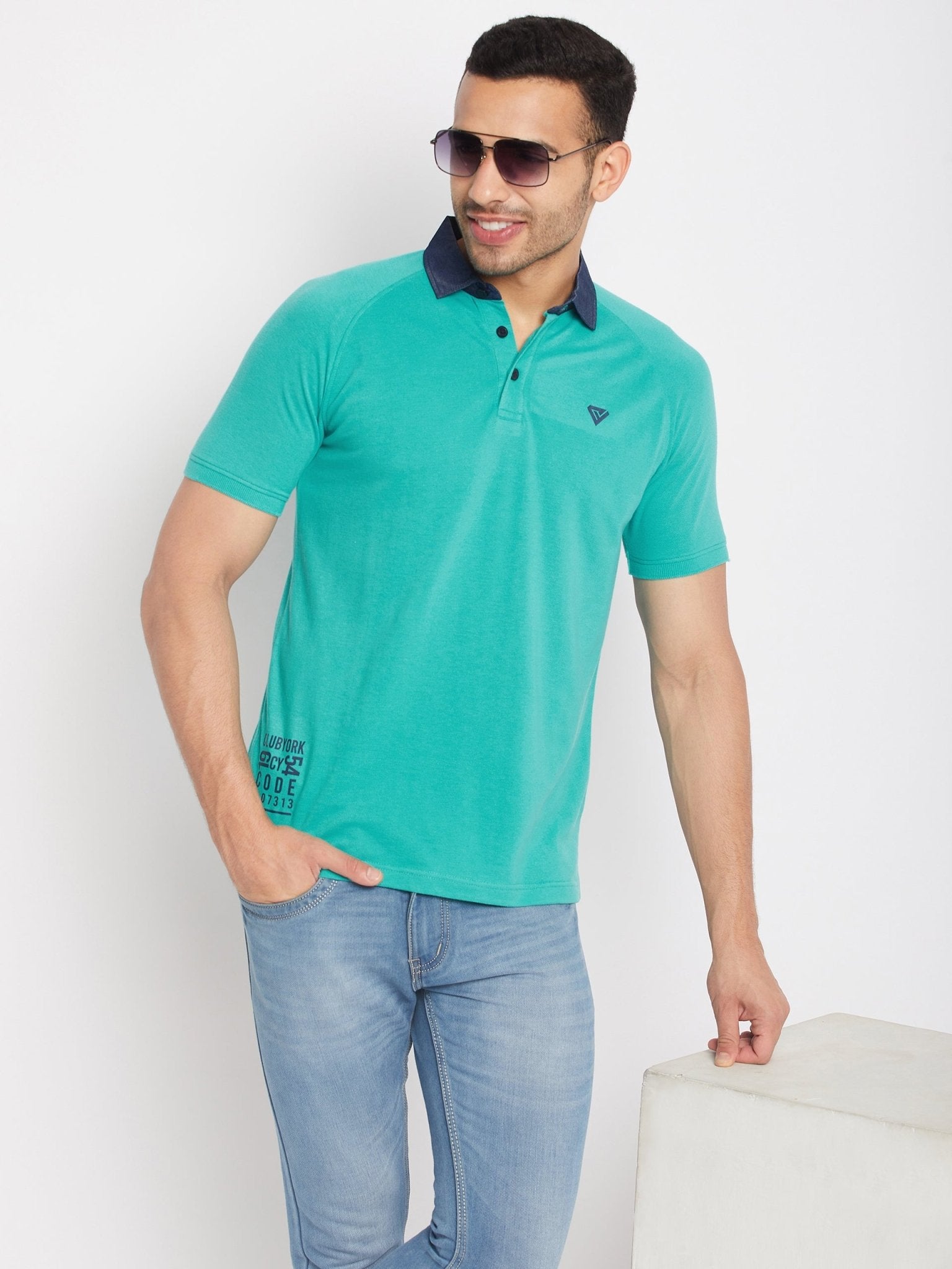 Turquoise Blue Polo T-Shirt - clubyork