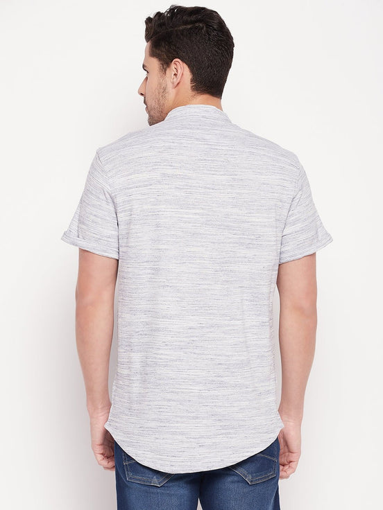 White Henley Neck Shirt - clubyork