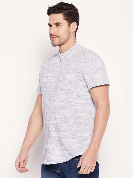 White Henley Neck Shirt - clubyork