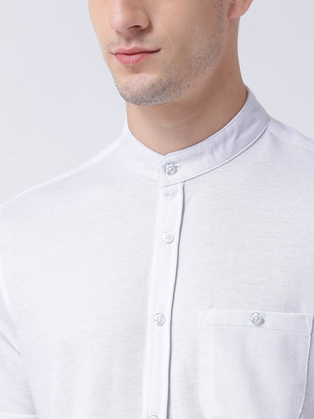 White Knitted Shirt - clubyork