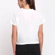 White Round Neck T-Shirt - clubyork