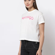 White Round Neck T-Shirt - clubyork