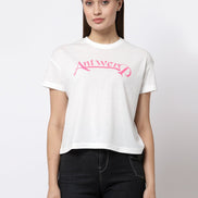 White Round Neck T-Shirt - clubyork