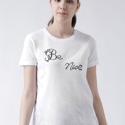 White Round Neck T-shirt - clubyork