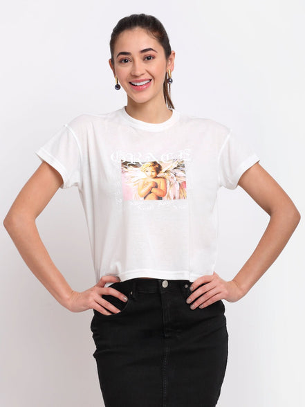 White Round Neck T-Shirt - clubyork