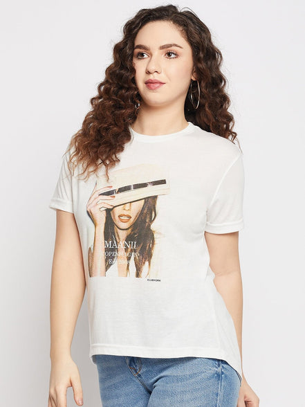 White Round T-shirt - clubyork