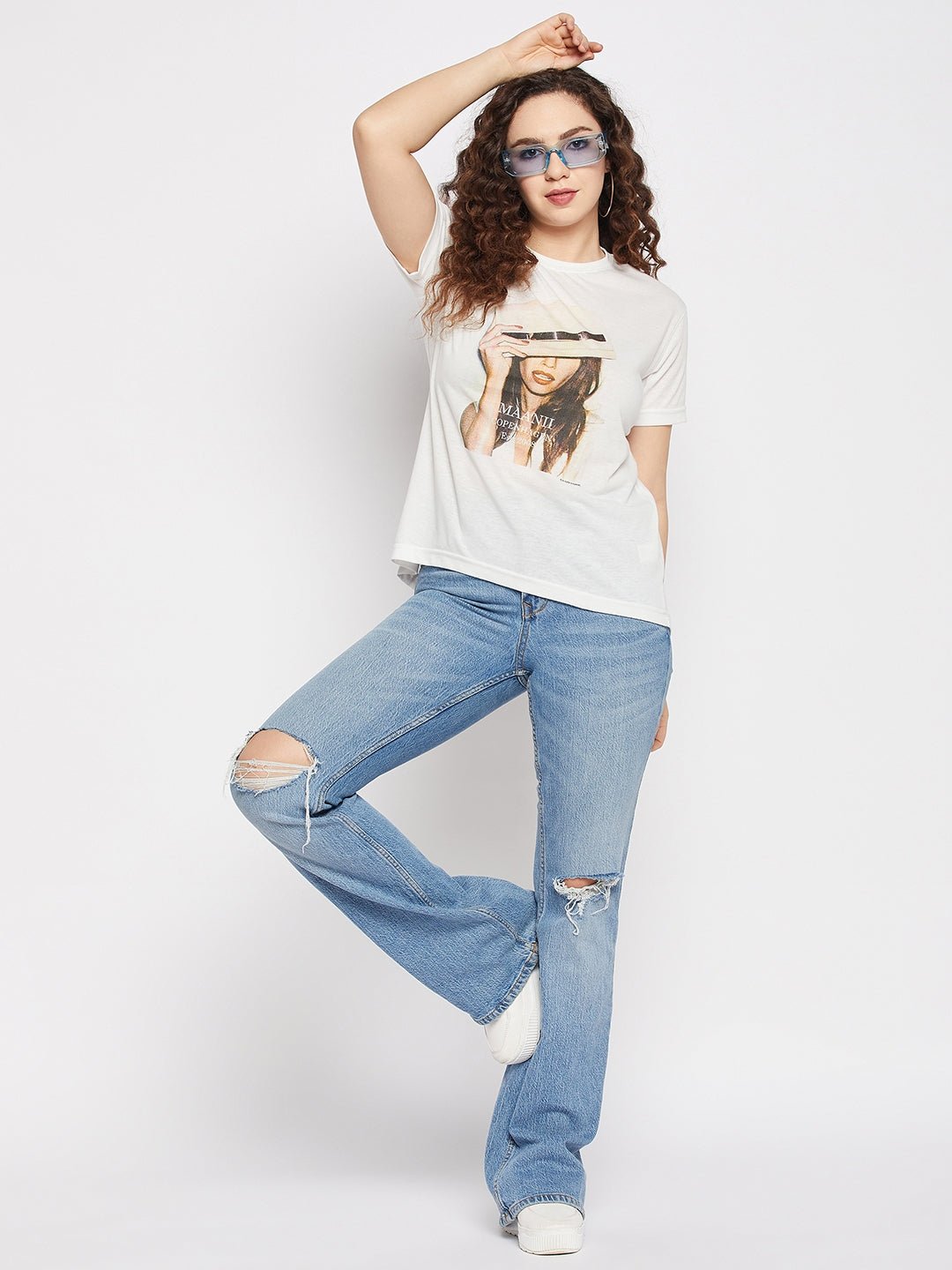 White Round T-shirt - clubyork