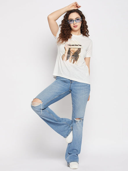 White Round T-shirt - clubyork