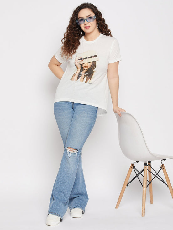 White Round T-shirt - clubyork
