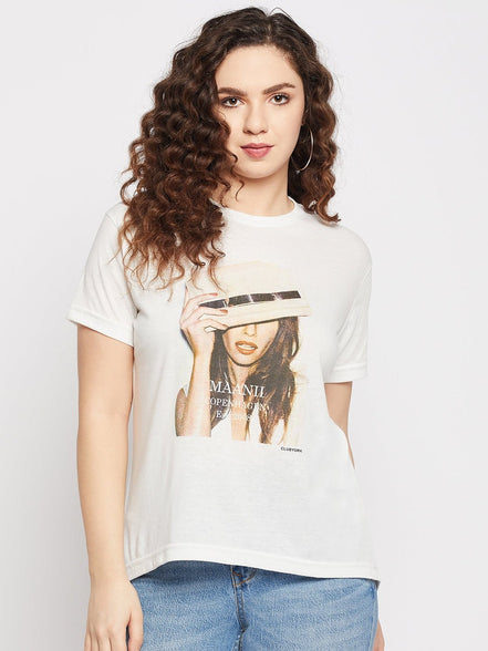 White Round T-shirt - clubyork