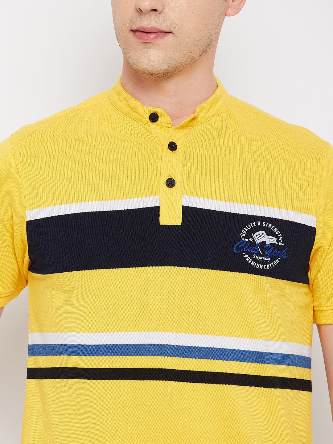 Yellow Henley T-Shirt - clubyork