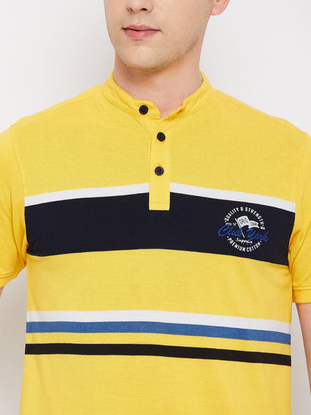 Yellow Henley T-Shirt - clubyork
