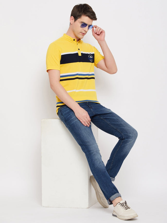 Yellow Henley T-Shirt - clubyork