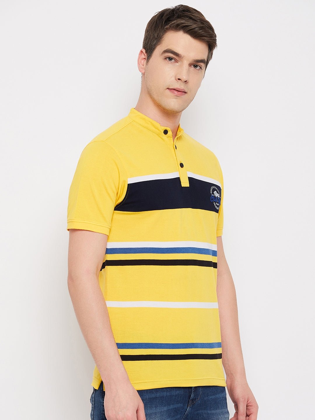 Yellow Henley T-Shirt - clubyork