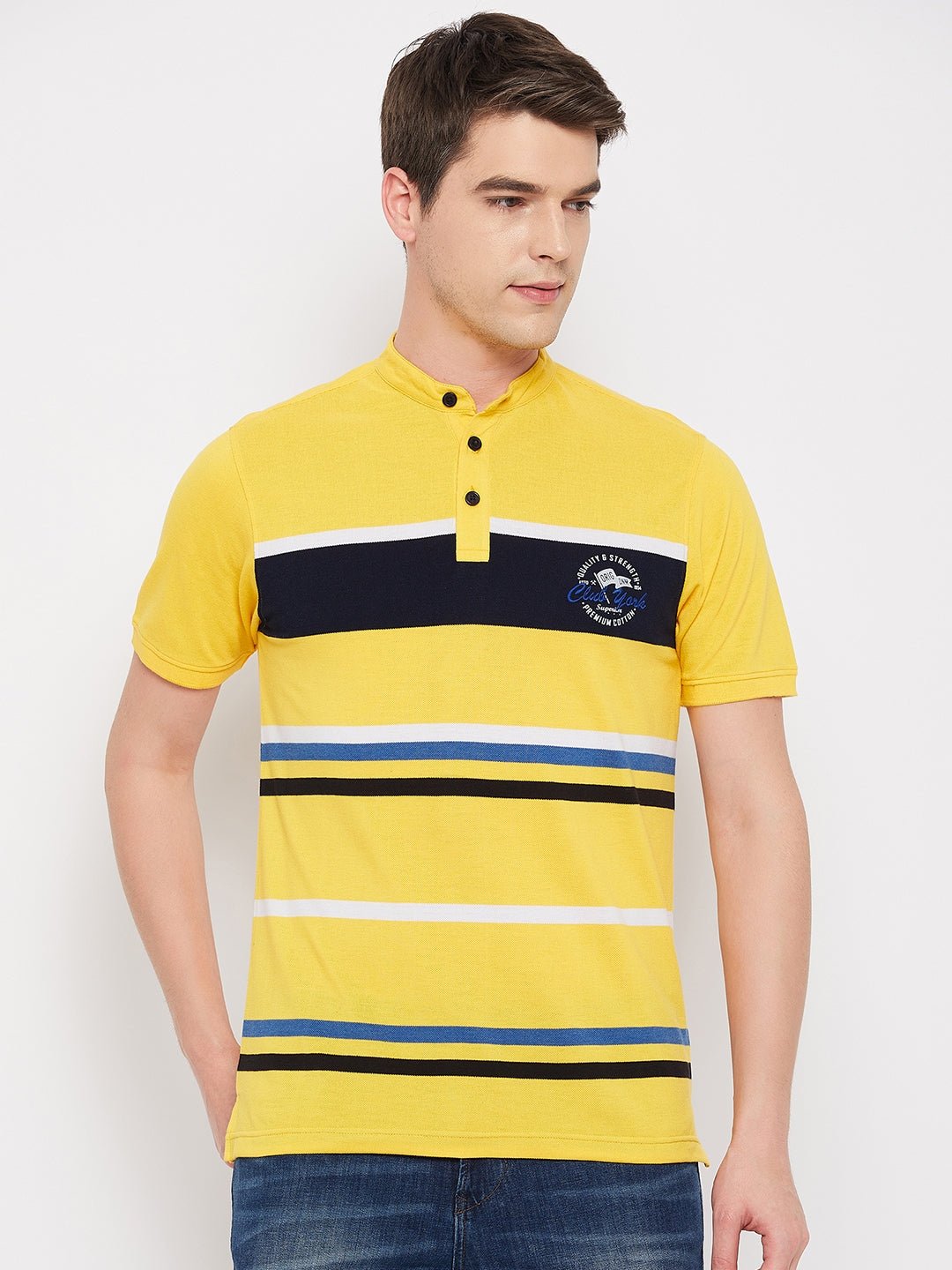 Yellow Henley T-Shirt - clubyork