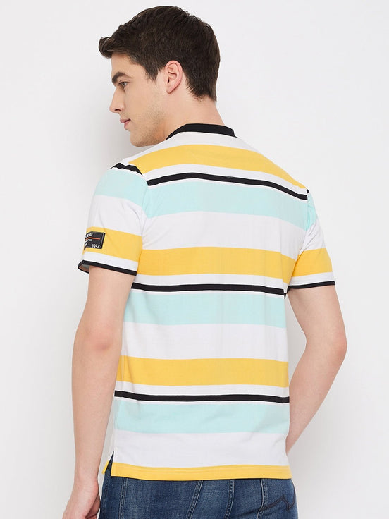 Yellow HenleyT-Shirt - clubyork