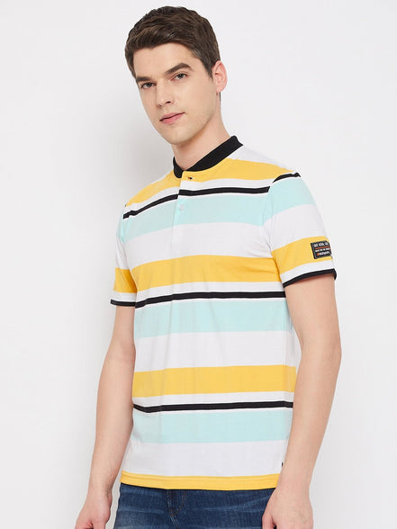 Yellow HenleyT-Shirt - clubyork