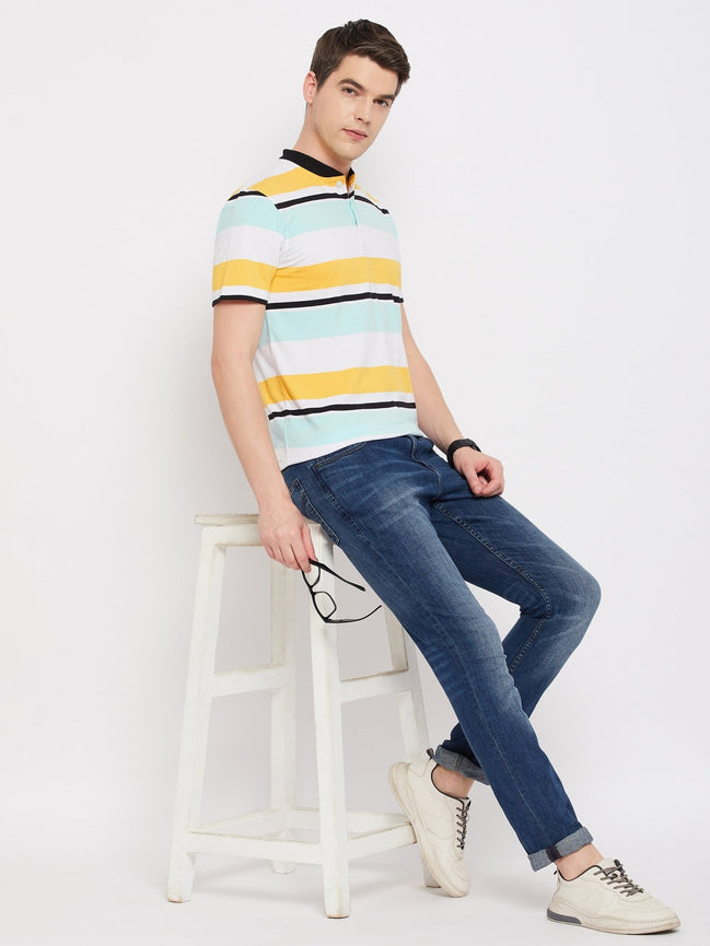 Yellow HenleyT-Shirt - clubyork