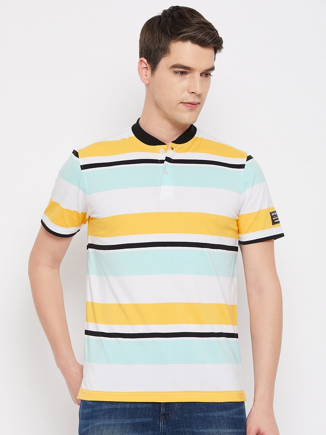 Yellow HenleyT-Shirt - clubyork