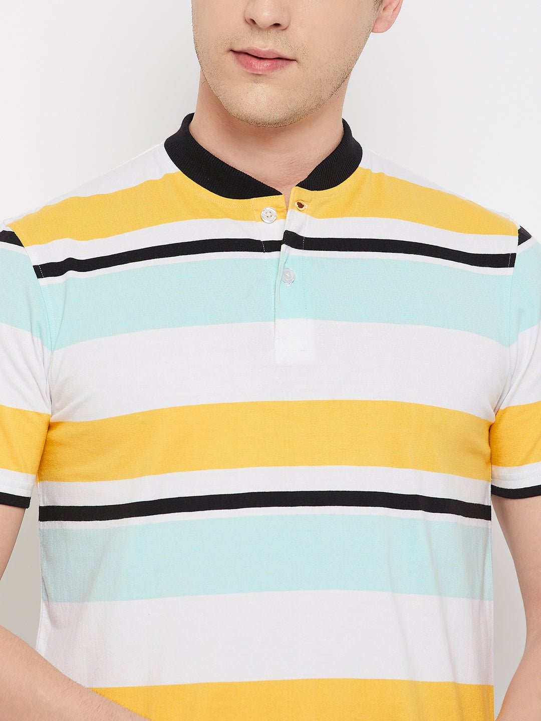Yellow HenleyT-Shirt - clubyork