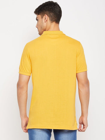 Yellow Polo Collar T-Shirt