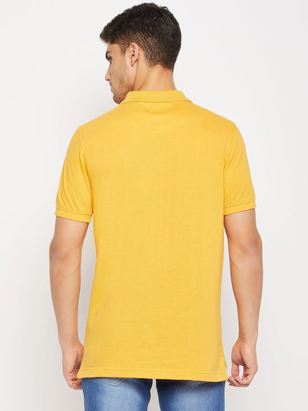 Yellow Polo Collar T-Shirt - clubyork