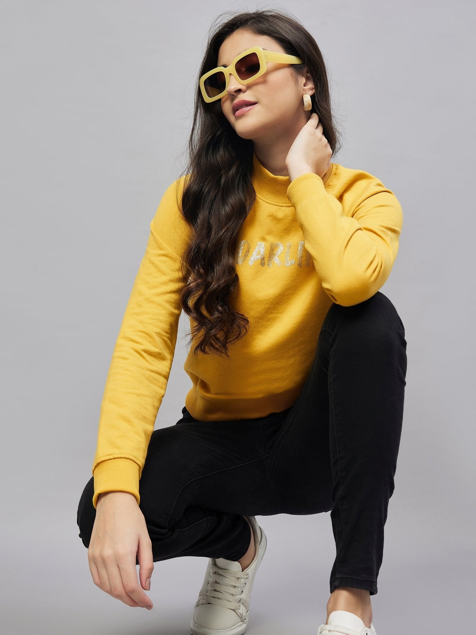 Yellow Printed Sweatshirt - clubyork