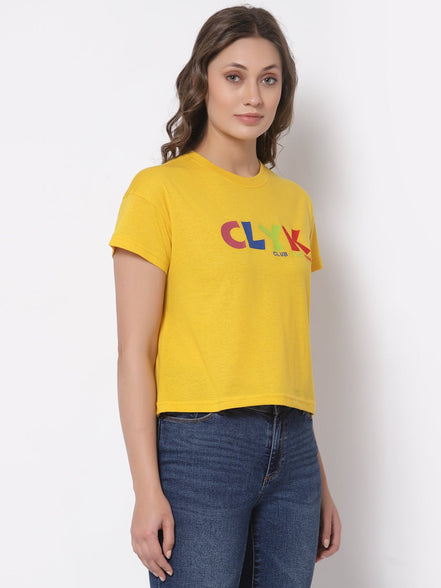 Yellow Round Neck T-Shirt - clubyork
