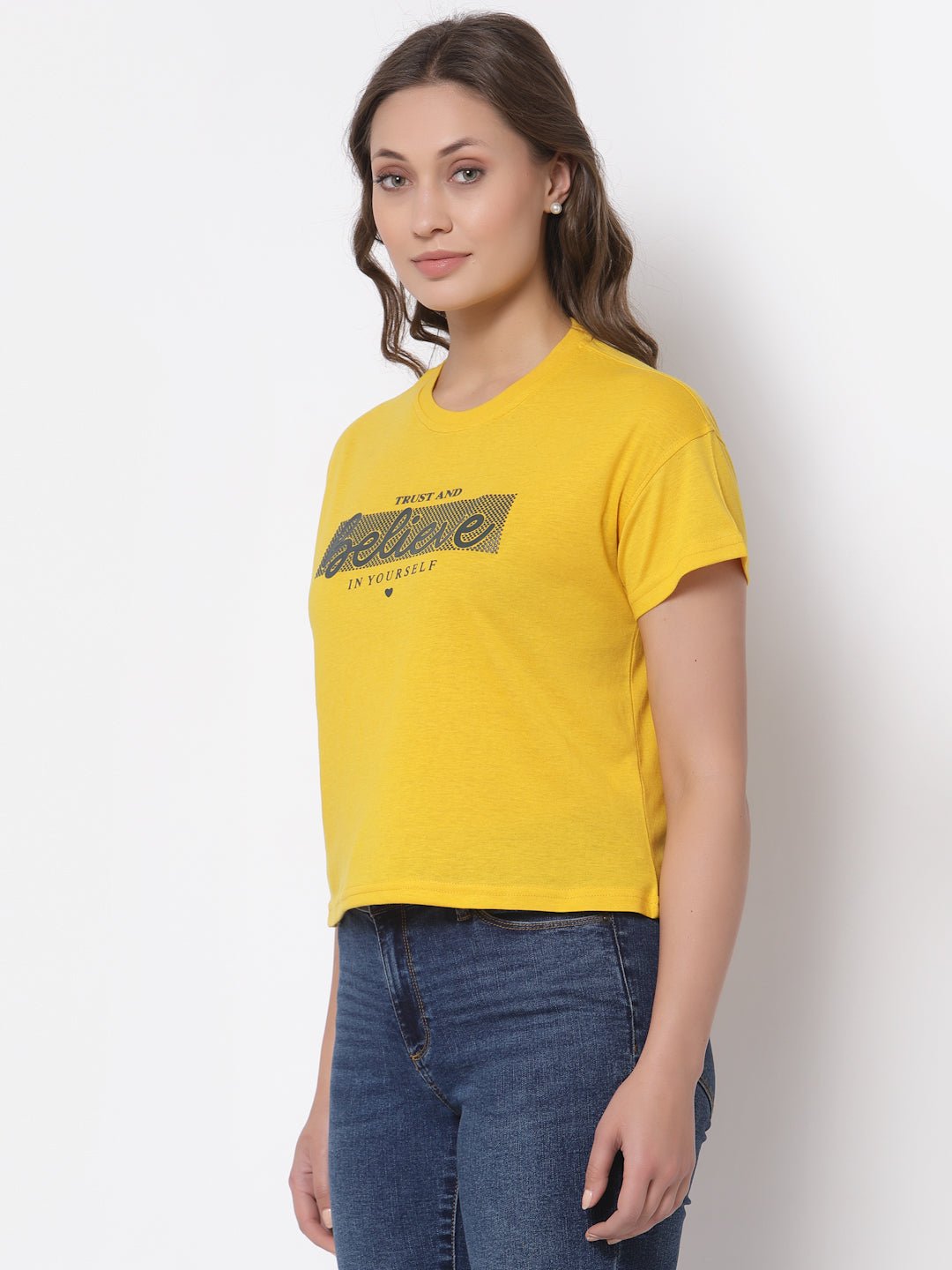 Yellow Round Neck T-Shirt - clubyork