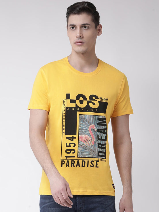 Yellow Round Neck T-Shirt - clubyork