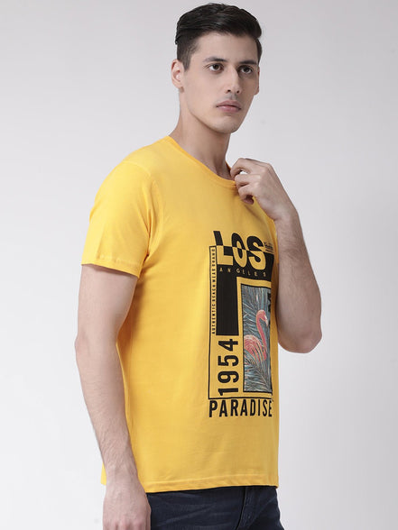 Yellow Round Neck T-Shirt - clubyork