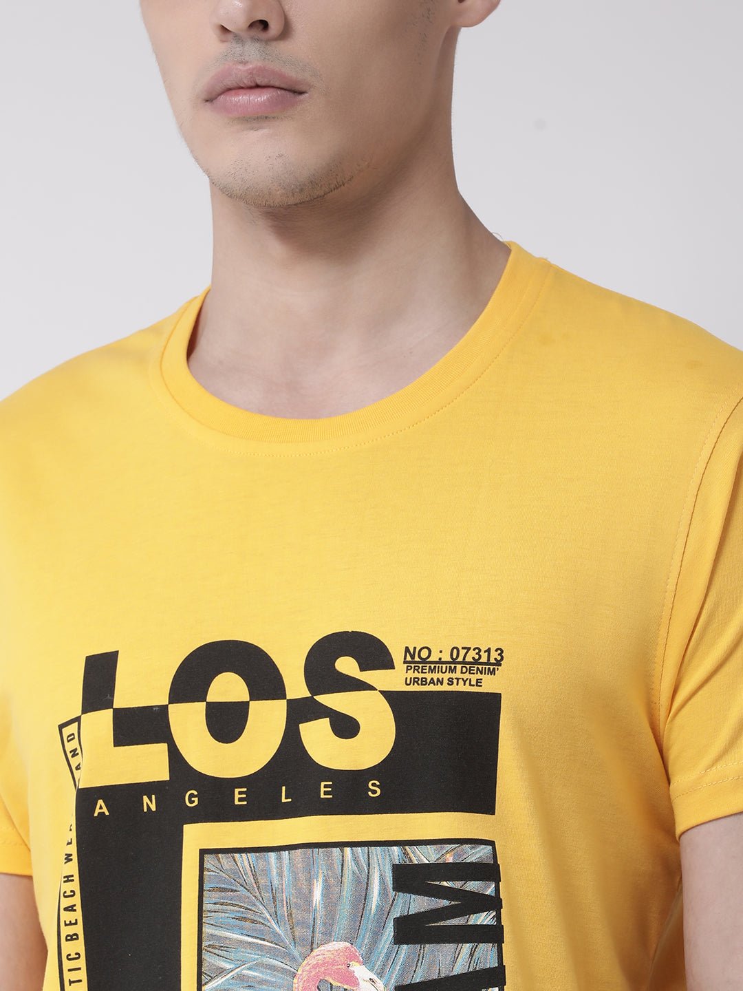 Yellow Round Neck T-Shirt - clubyork
