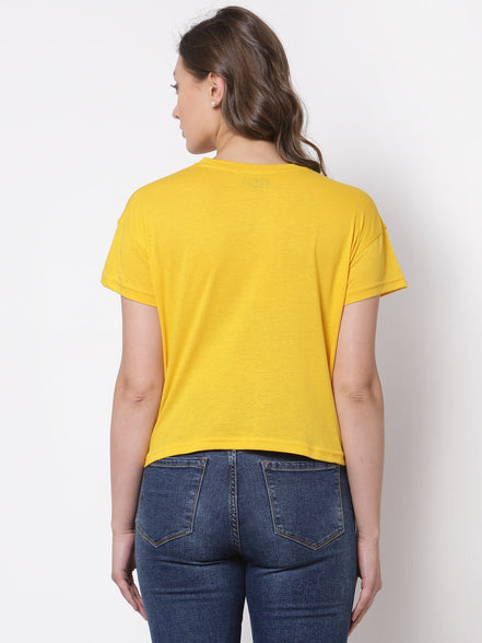 Yellow Round Neck T-Shirt - clubyork