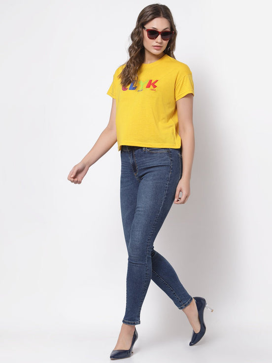 Yellow Round Neck T-Shirt - clubyork