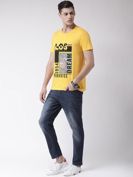 Yellow Round Neck T-Shirt - clubyork