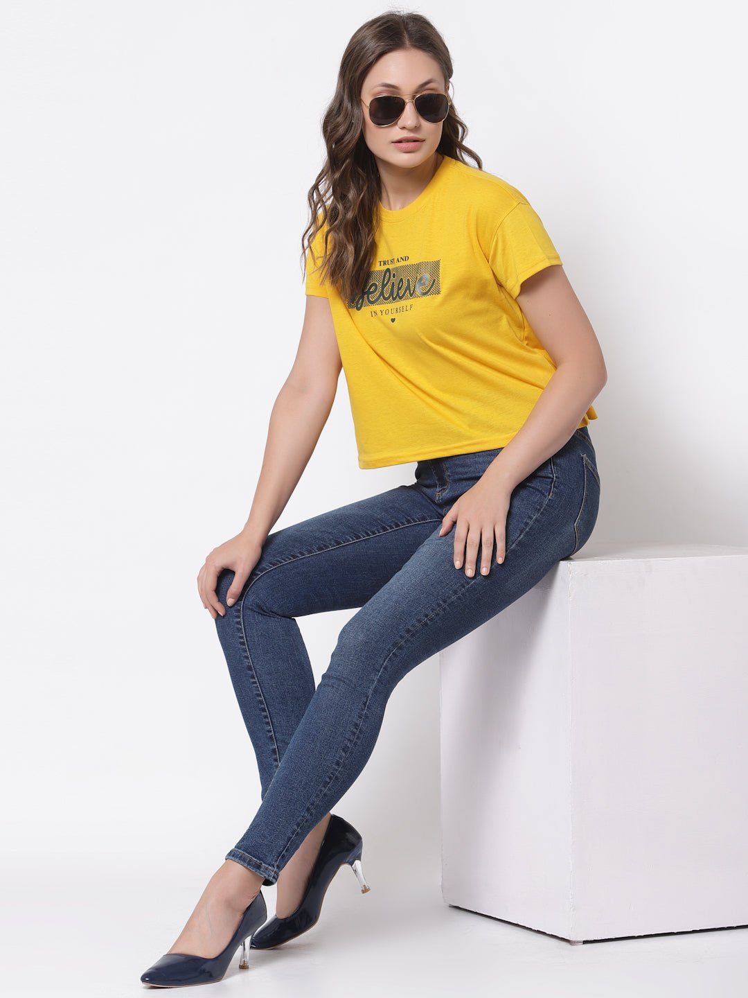 Yellow Round Neck T-Shirt - clubyork