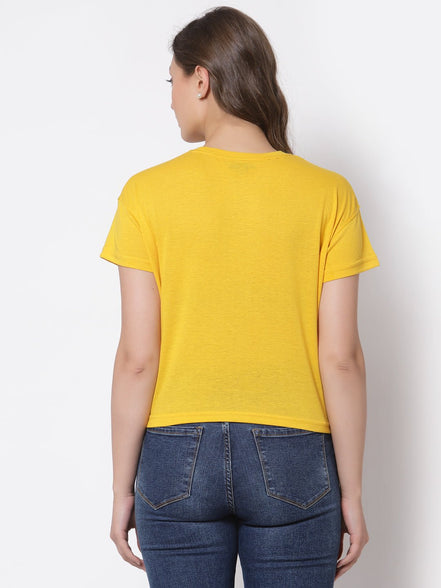 Yellow Round Neck T-Shirt - clubyork