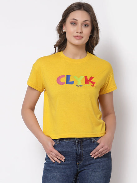 Yellow Round Neck T-Shirt - clubyork