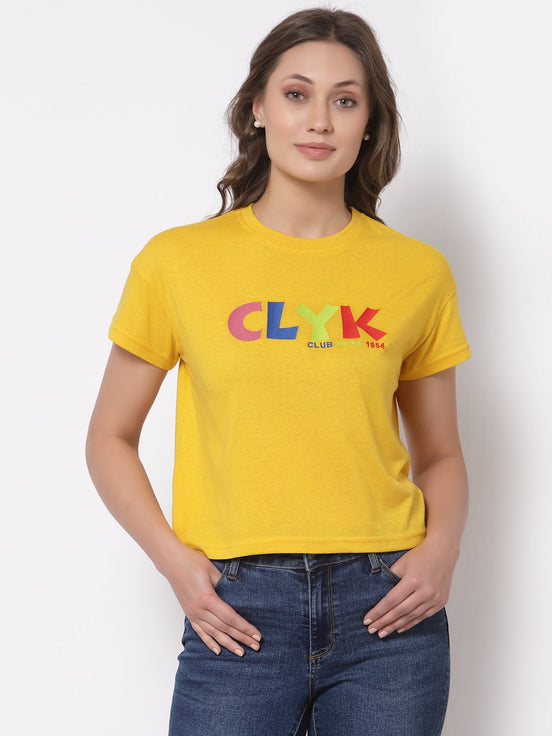 Yellow Round Neck T-Shirt - clubyork