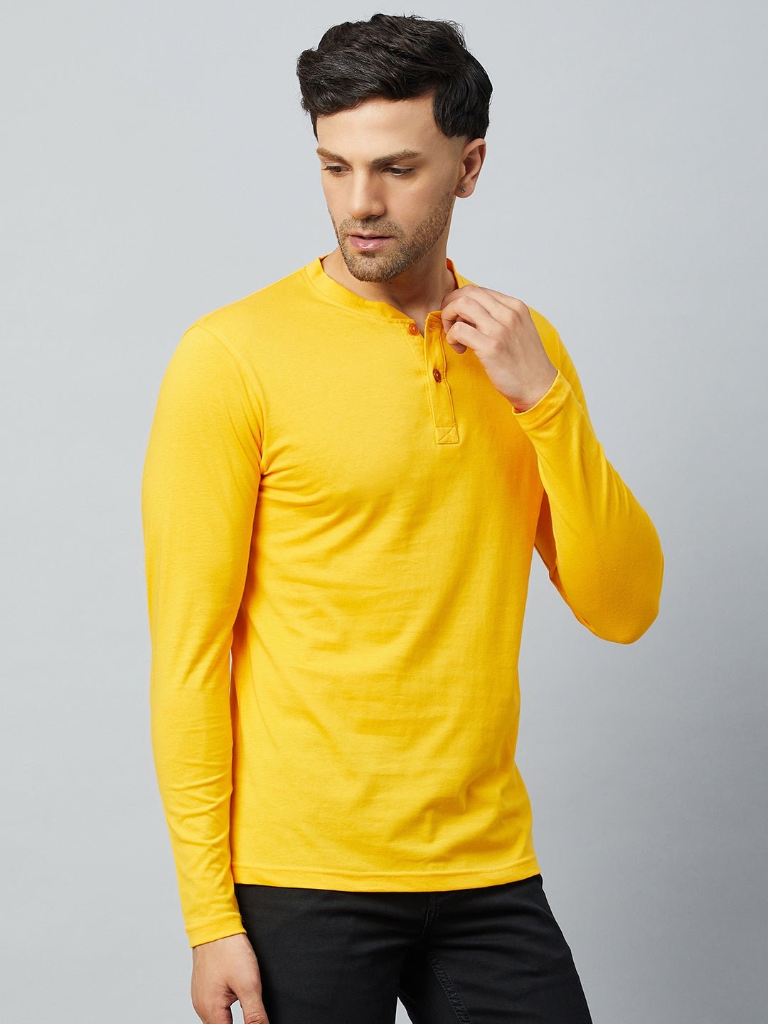 Yellow Solid Tshirt - clubyork