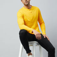 Yellow Solid Tshirt - clubyork